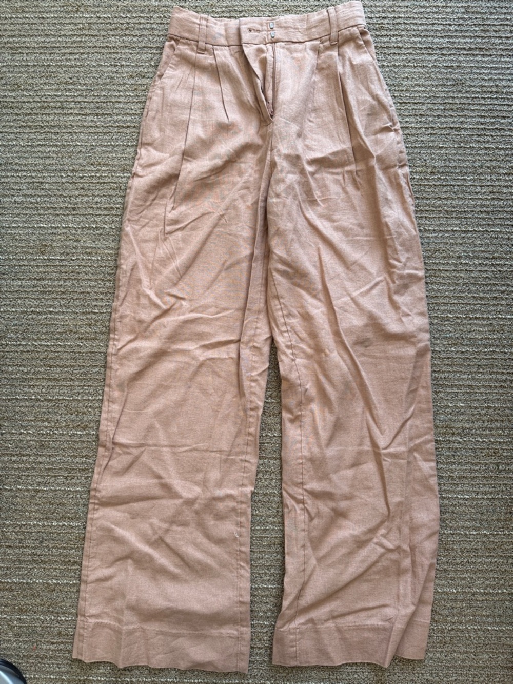 Abercrombie & Fitch Tan Linen Blend Pants
